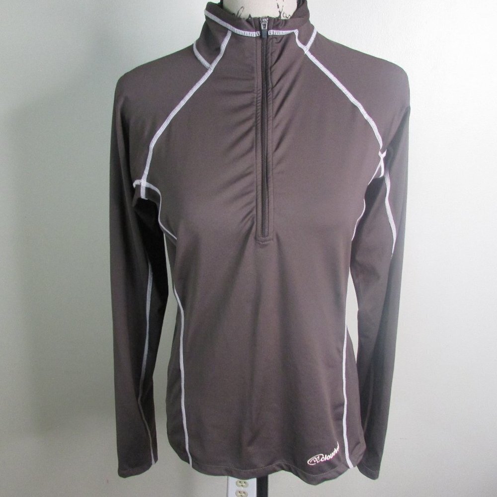 Cloudveil Pullover Jacket Top M Brown 1/2 Zip